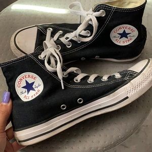 Black high top converse